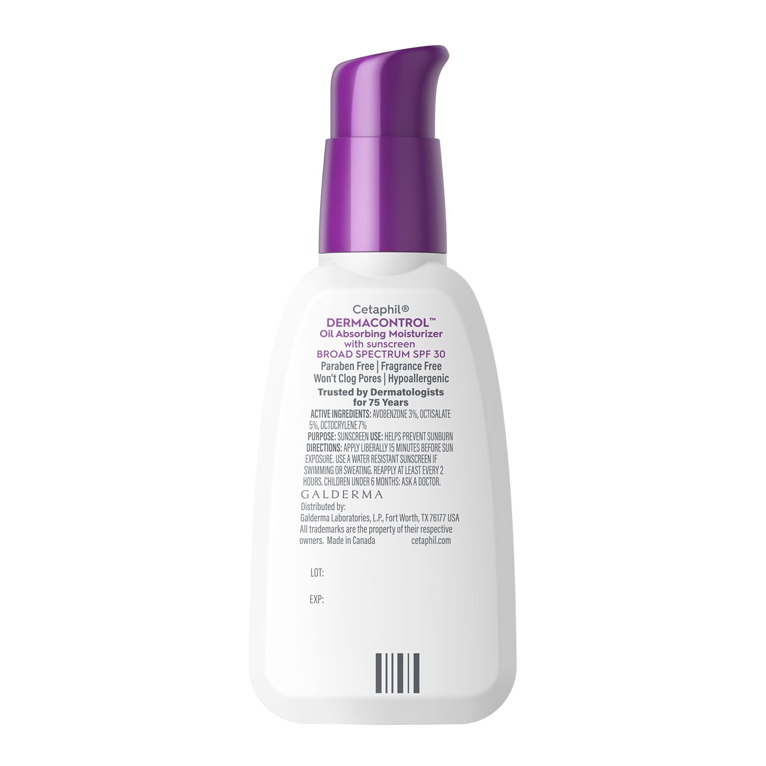 Cetaphil DermaControl Oil Absorbing Moisturizer, SPF 30, Oily Skin, 4oz | Fragrance-Free Daily Face Moisturizer With Sunscreen, Reduces Shine, Hydrates — photo 2