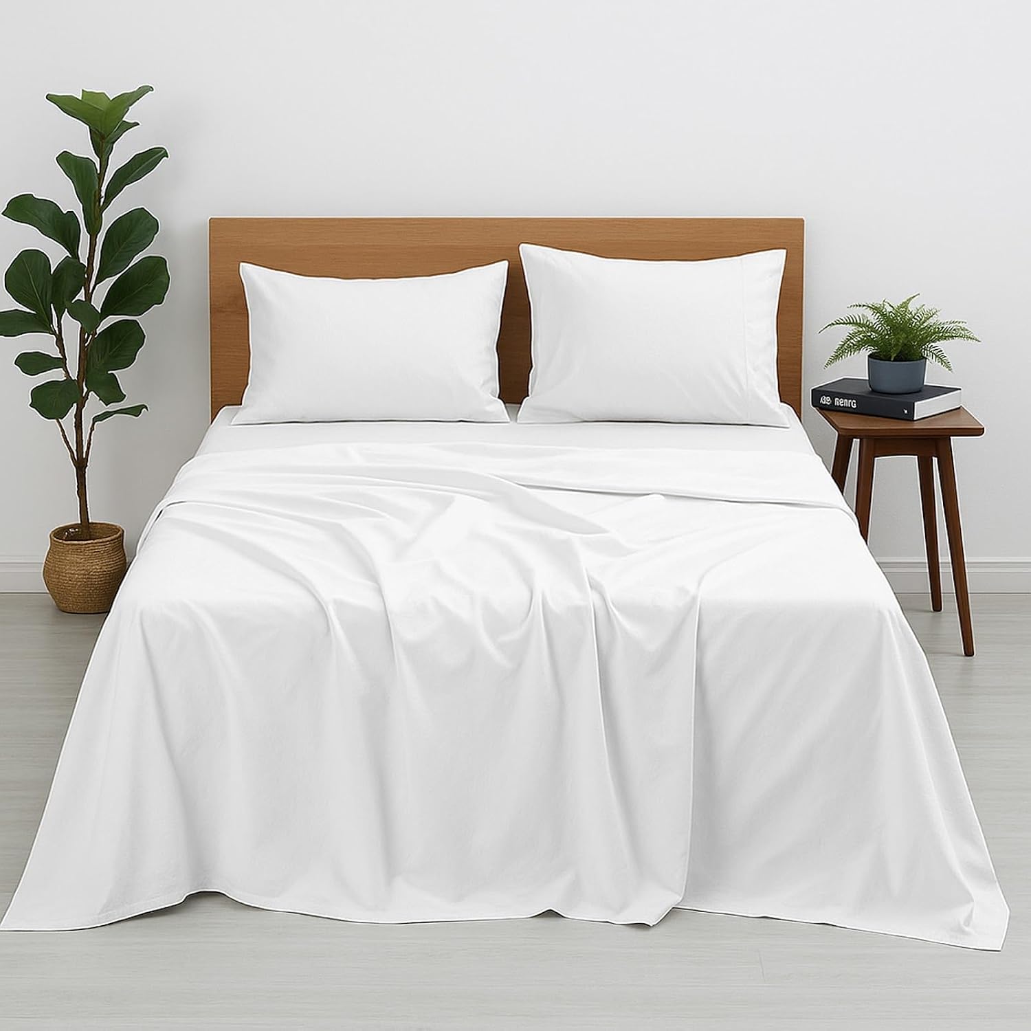 White Pearls 400 Thread Count Royal Egyptian Cotton Sateen King Fitted Sheet — photo 6