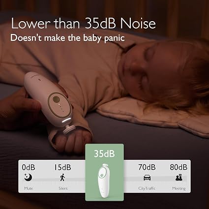 Momcozy Gentle Baby Electric Nail Trimmer / File Kit in White/Green — photo 4