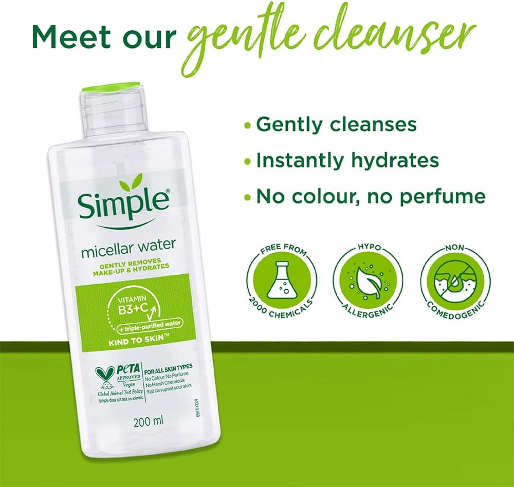 Simple Kind to Skin Micellar Cleansing Water in the 200 ml — photo 4