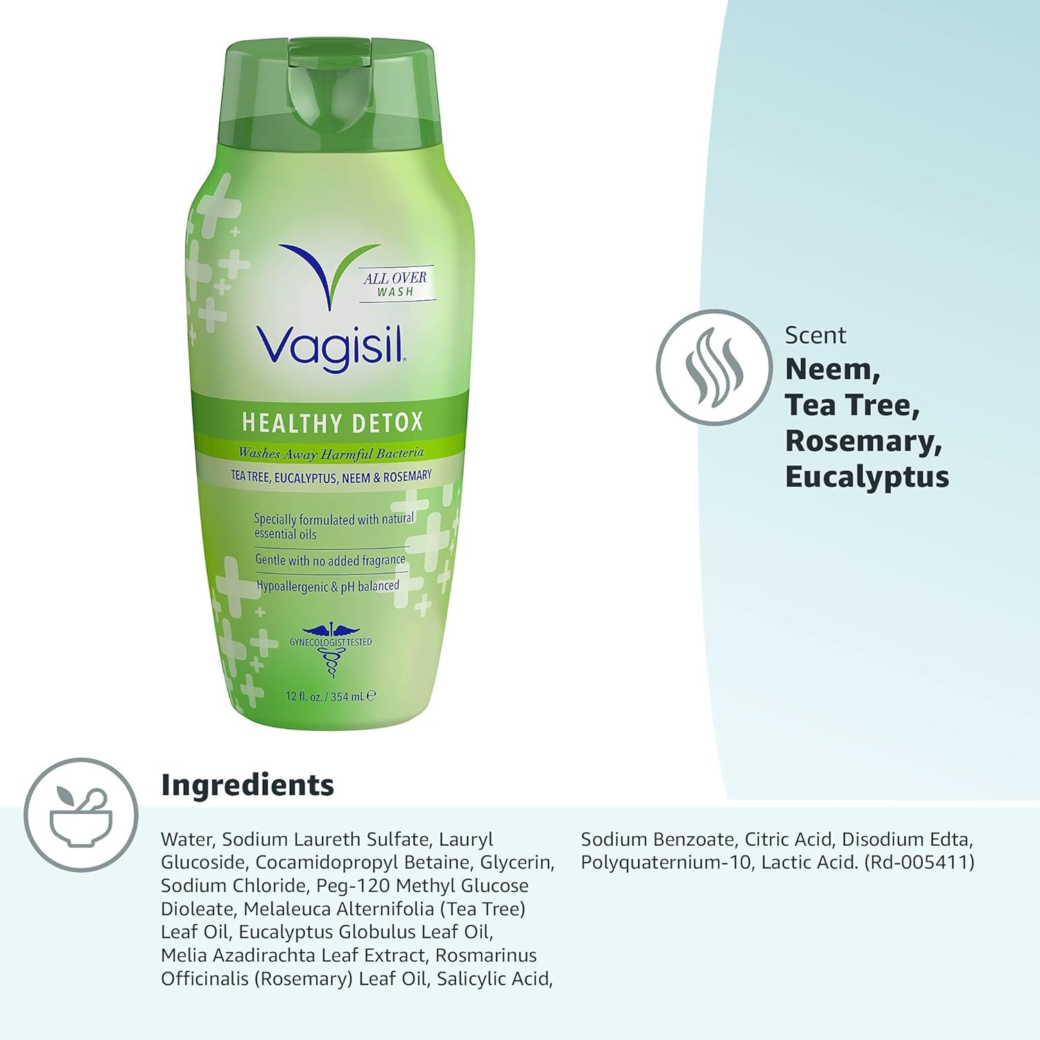 Vagisil Healthy Detox pH Balance Feminine Wash (12 Fl Oz / 354 ml) — photo 2