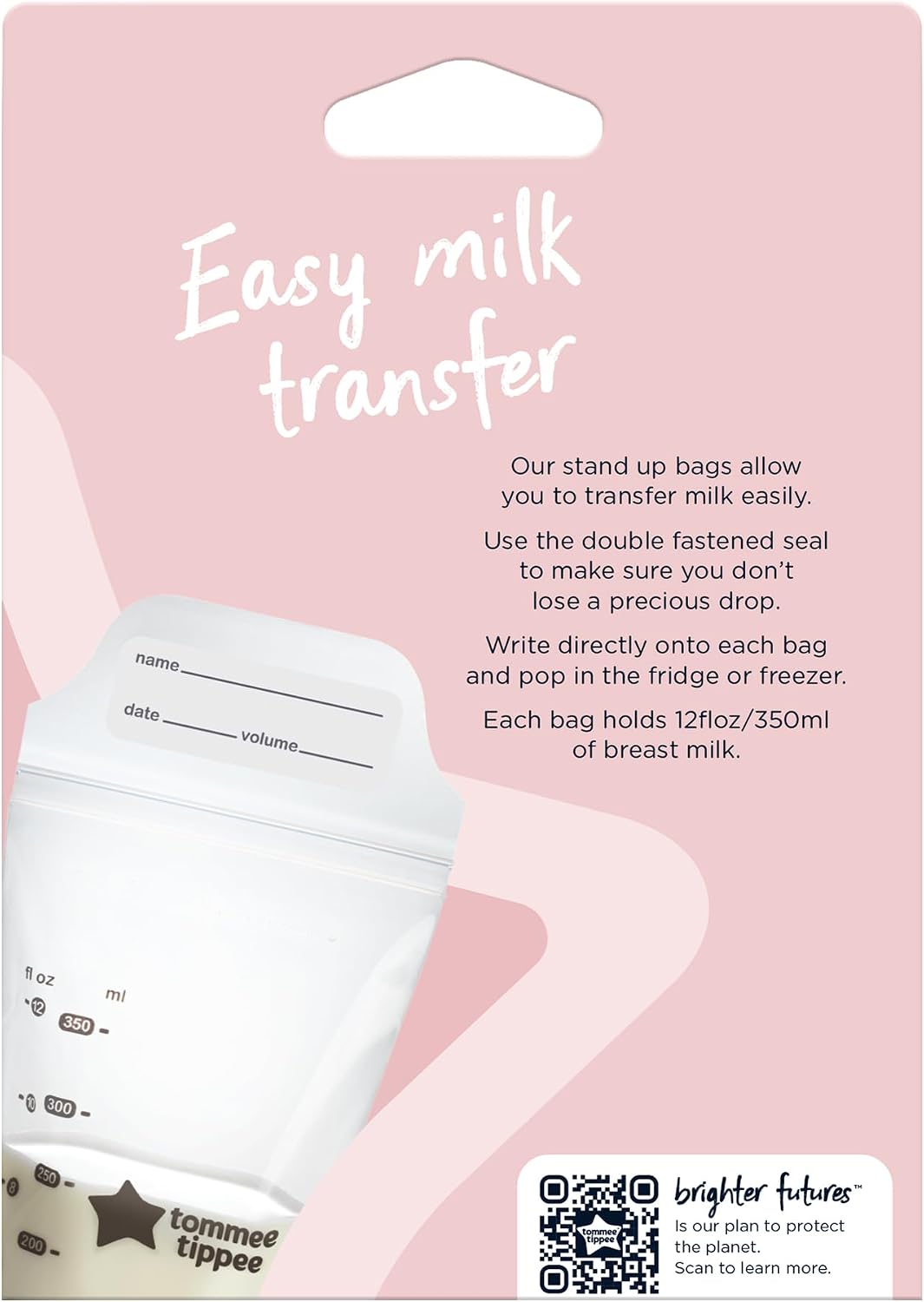 Tommee Tippee Closer to Nature Breast Milk Storage Bags (36-Pack, 350ml). — photo 7