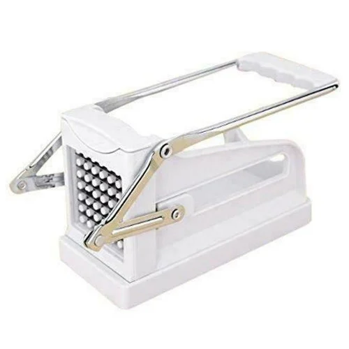 Judge potato chipper with white handles and metal blades