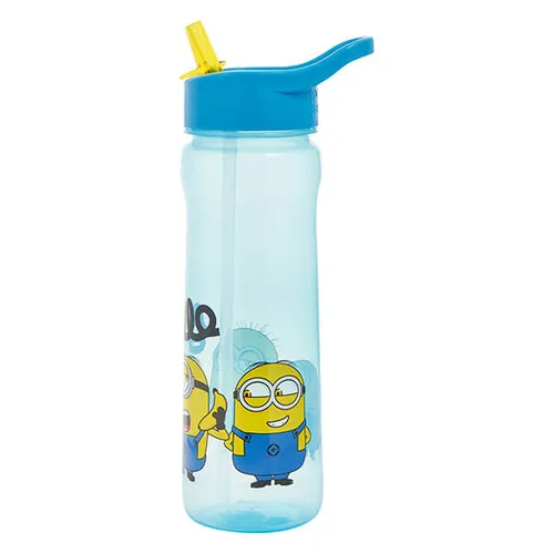 Minions Miniontastic 600ml sports bottle with blue cap and straw