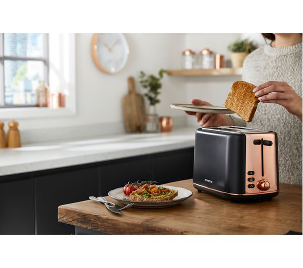 KENWOOD Abbey Lux 2-slice toaster dark grey and rose gold