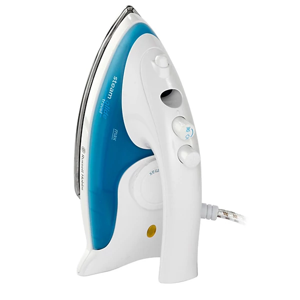 Russell Hobbs Dual Voltage Steam Glide Travel Iron blue and white