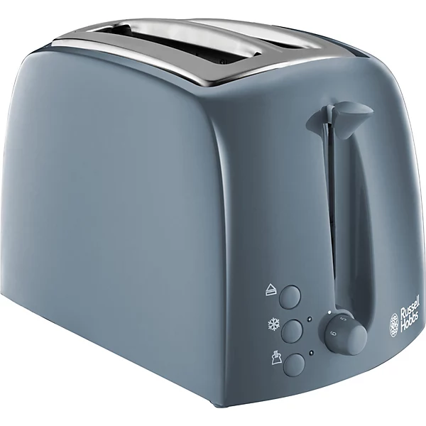 Russell Hobbs Textures grey 2 slice plastic toaster 21640