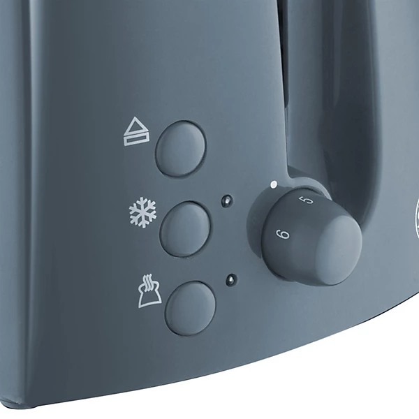 Russell Hobbs Textures grey plastic 2 slice toaster with controls