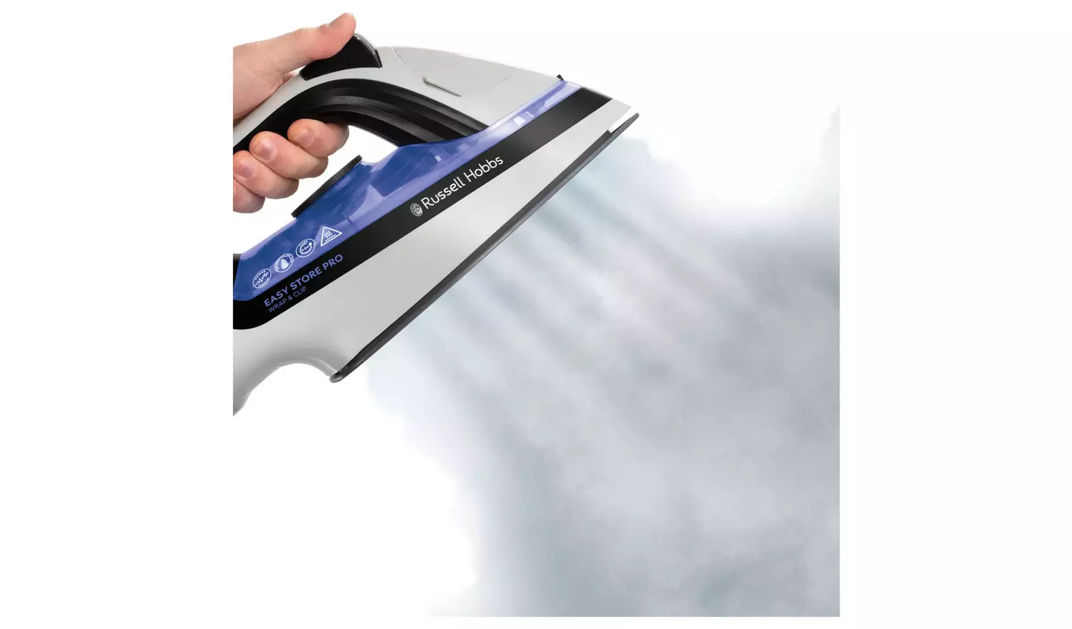 Russell Hobbs Easy Store Pro Wrap & Clip steam iron with cord storage clip