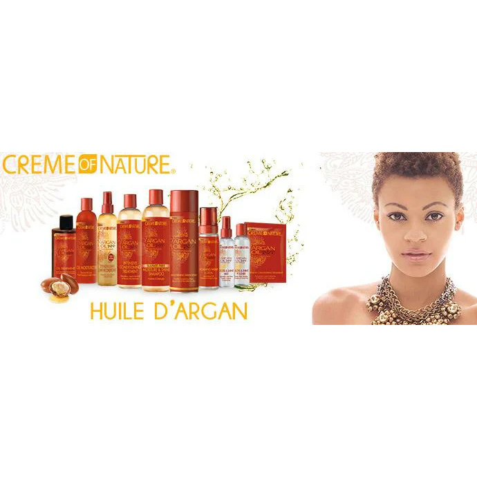 Creme Of Nature Argan Oil Sheen Spray 11.25 oz bottle with red label