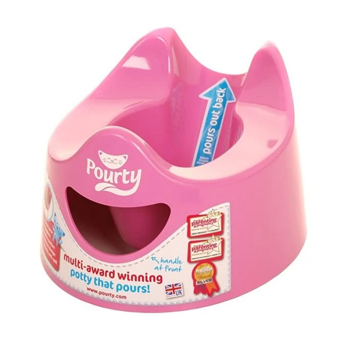 Pourty Potty pink child's training potty with handles