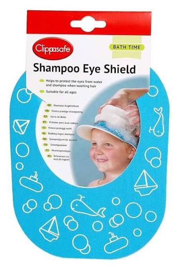 Clippasafe Shampoo Eye Shield blue bath visor for babies and children