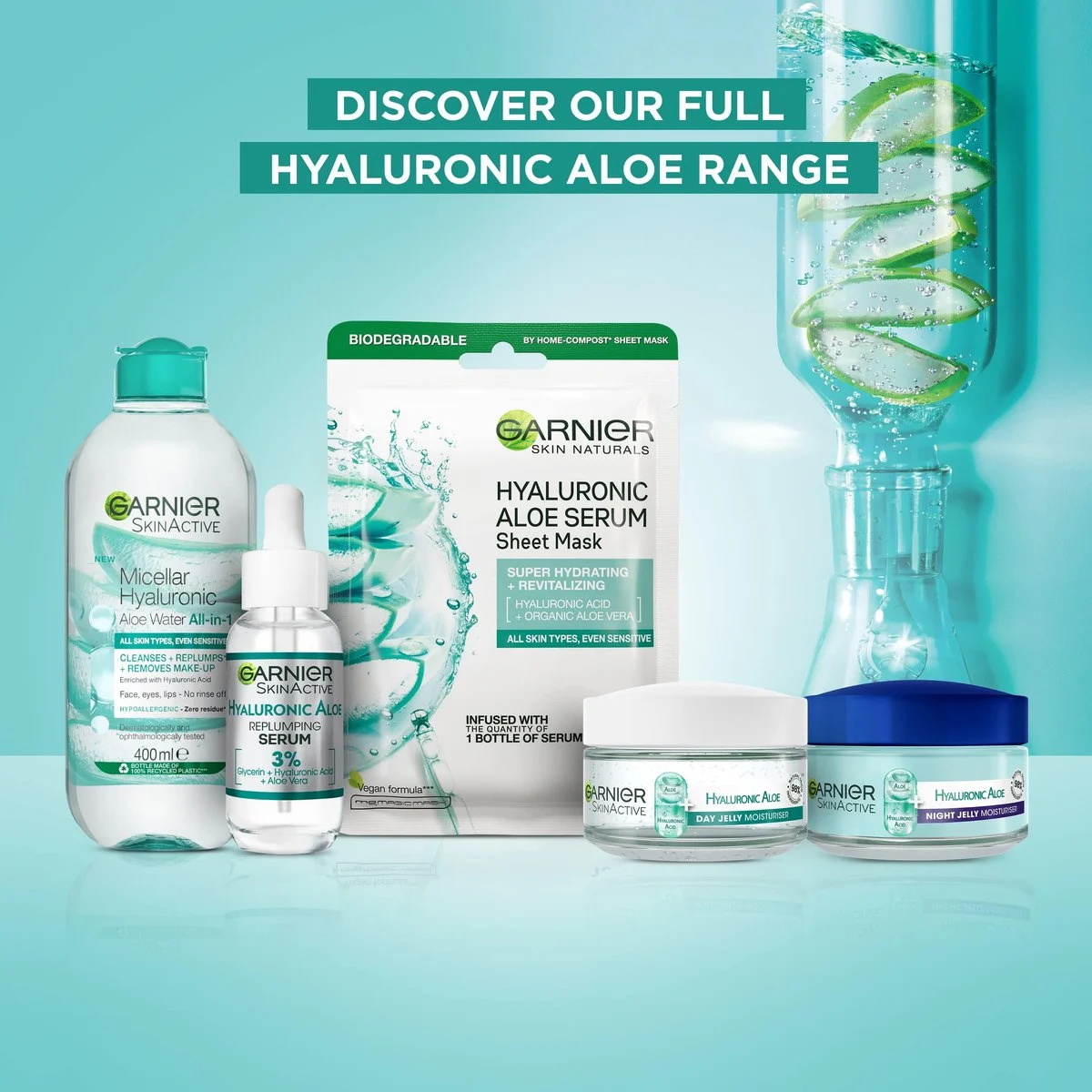Garnier Skin Active Hyaluronic Acid Replenishing Serum 30ml with dropper bottle