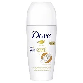 Dove Roll On Coconut antiperspirant deodorant white bottle