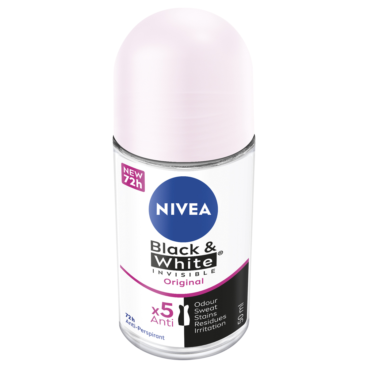 Nivea Black and White Invisible Original antiperspirant deodorant roll-on 50ml