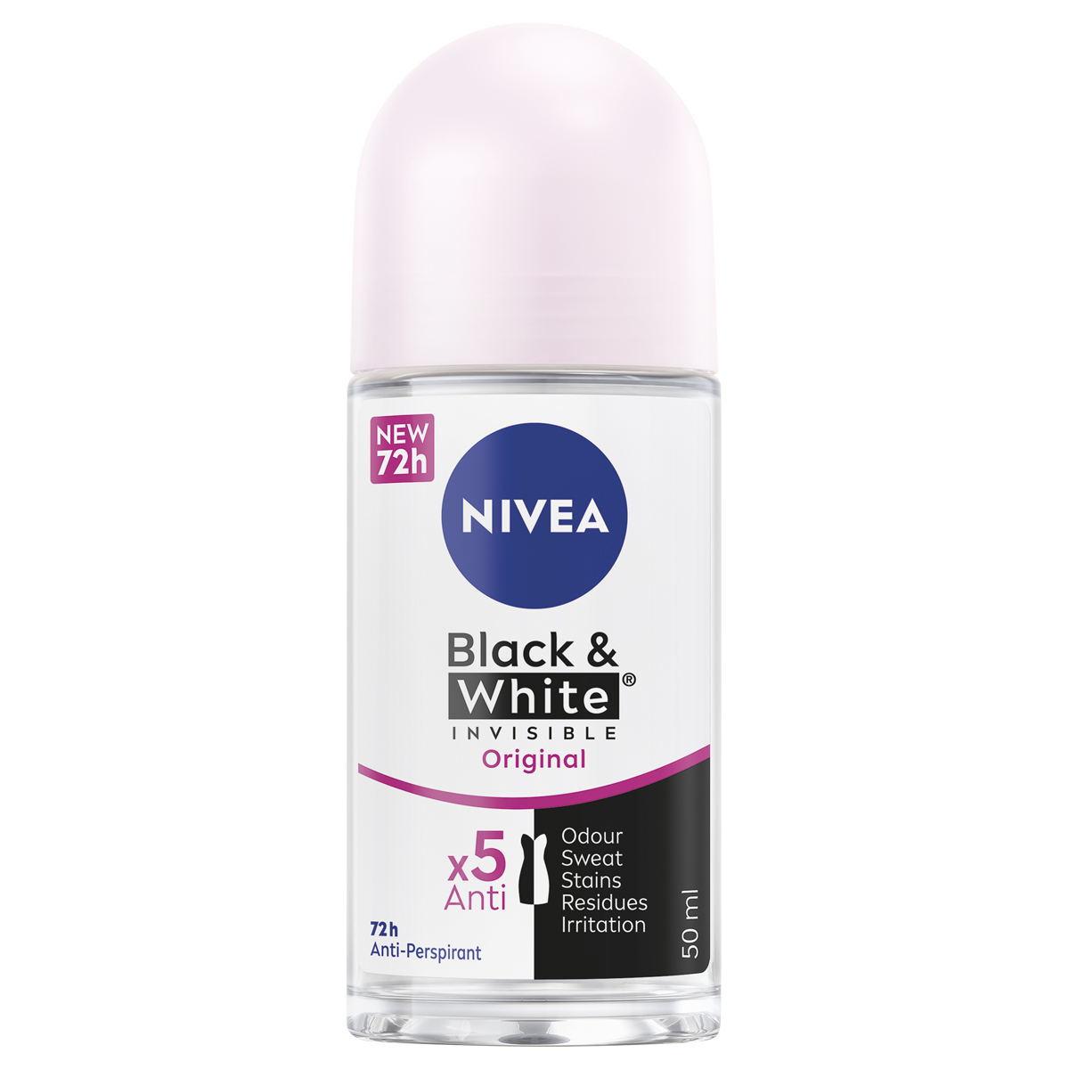 Nivea Black and White Invisible Original anti-perspirant roll-on deodorant 50ml