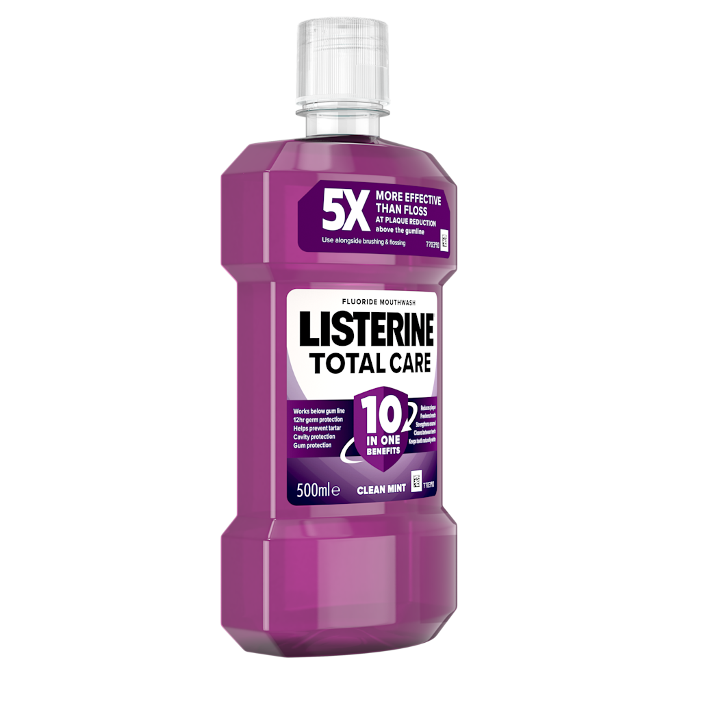 Listerine Total Care antibacterial fluoride mouthwash 500ml purple bottle