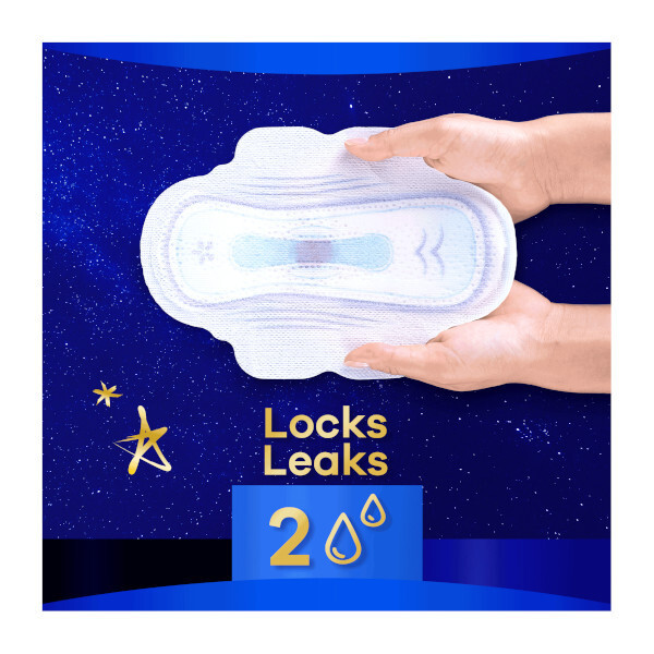 Always Ultra Secure Night Size 5 sanitary towels with wings, pack of 8 pads