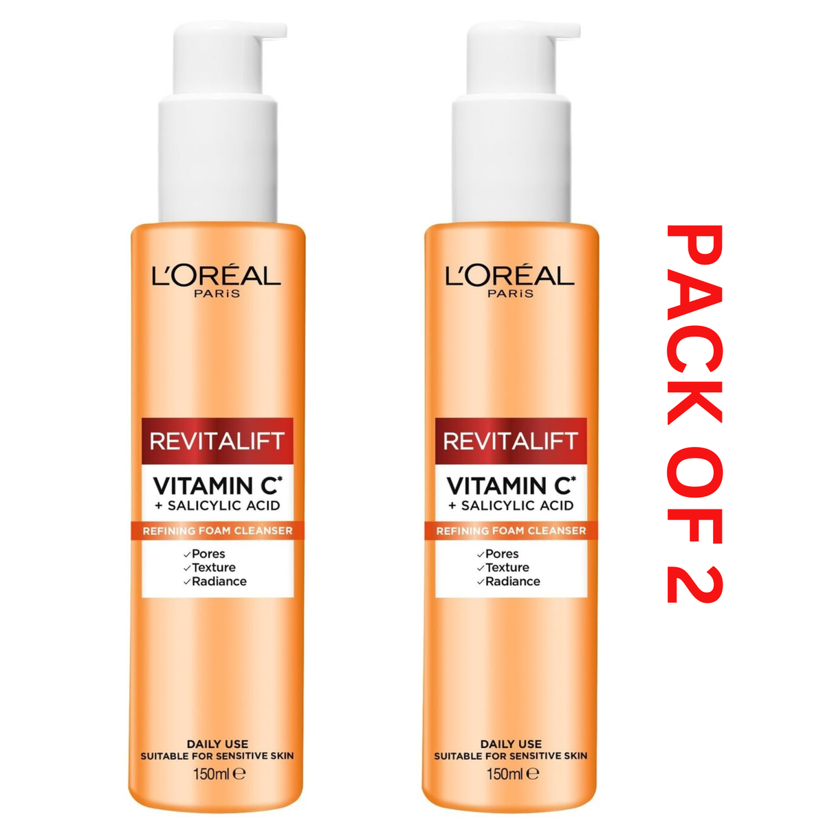 L'Oréal Paris Revitalift Vitamin C Salicylic Acid Refining Foam Cleanser 150ml