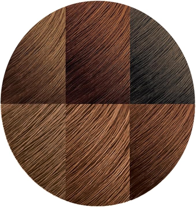 Creme Of Nature hair dye colour swatch wheel showing golden brown shades