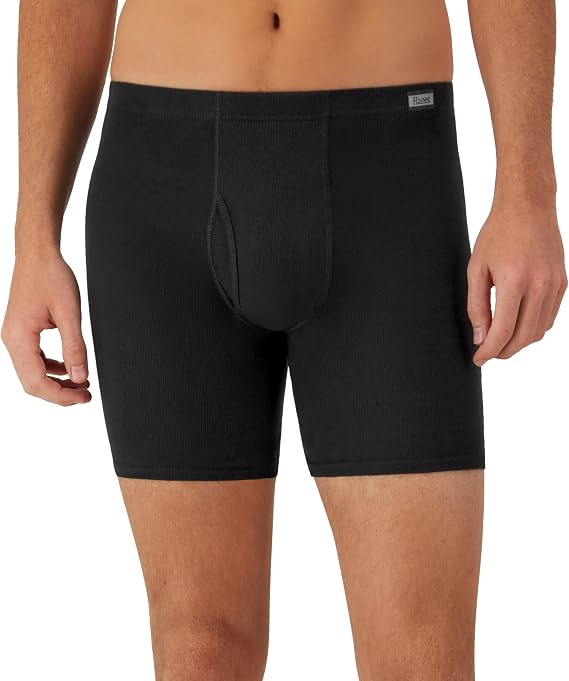 Mens Hanes Tagless wicking Cool Comfort 6 Pk. Sealed Large 36-38 Boxer Briefs... — photo 3