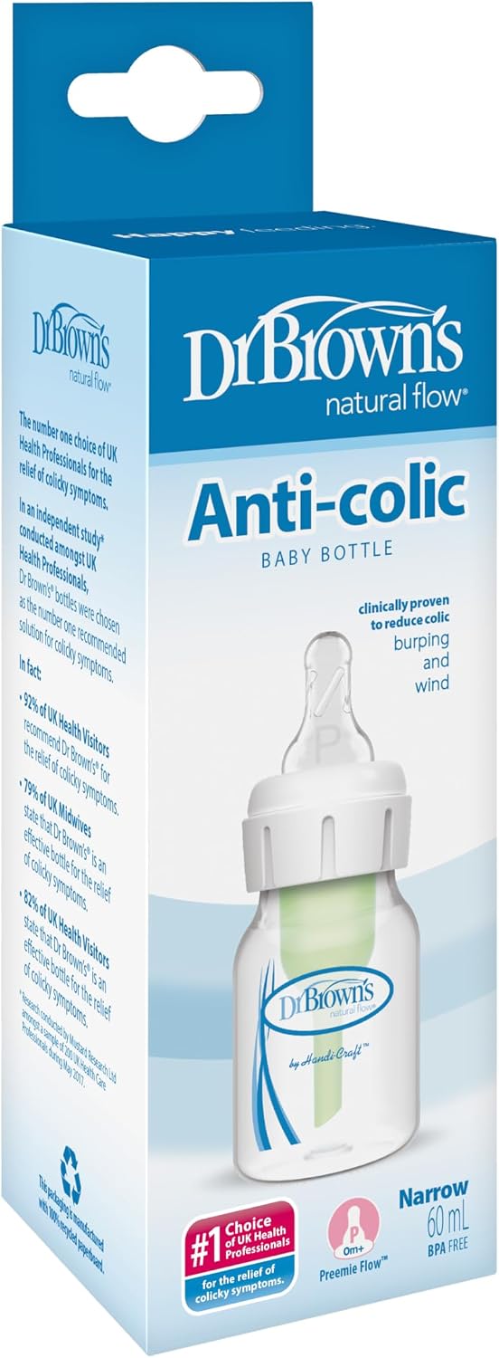Dr. Brown's Options+ Anti-Colic Plastic Baby Bottle (Narrow/Standard Neck, 60 ml / 2 oz) — photo 2