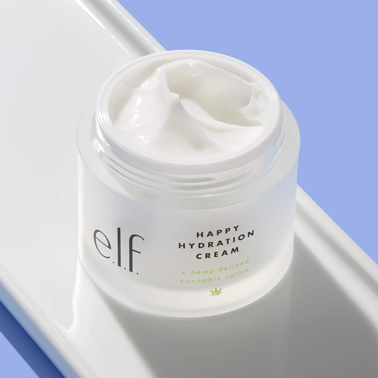 e.l.f. Happy Hydration Cream, Calming & Nourishing, Infused with Hemp-Derived Cannabis Sativa Seed Oil, 1.7 Oz (50g) — photo 2