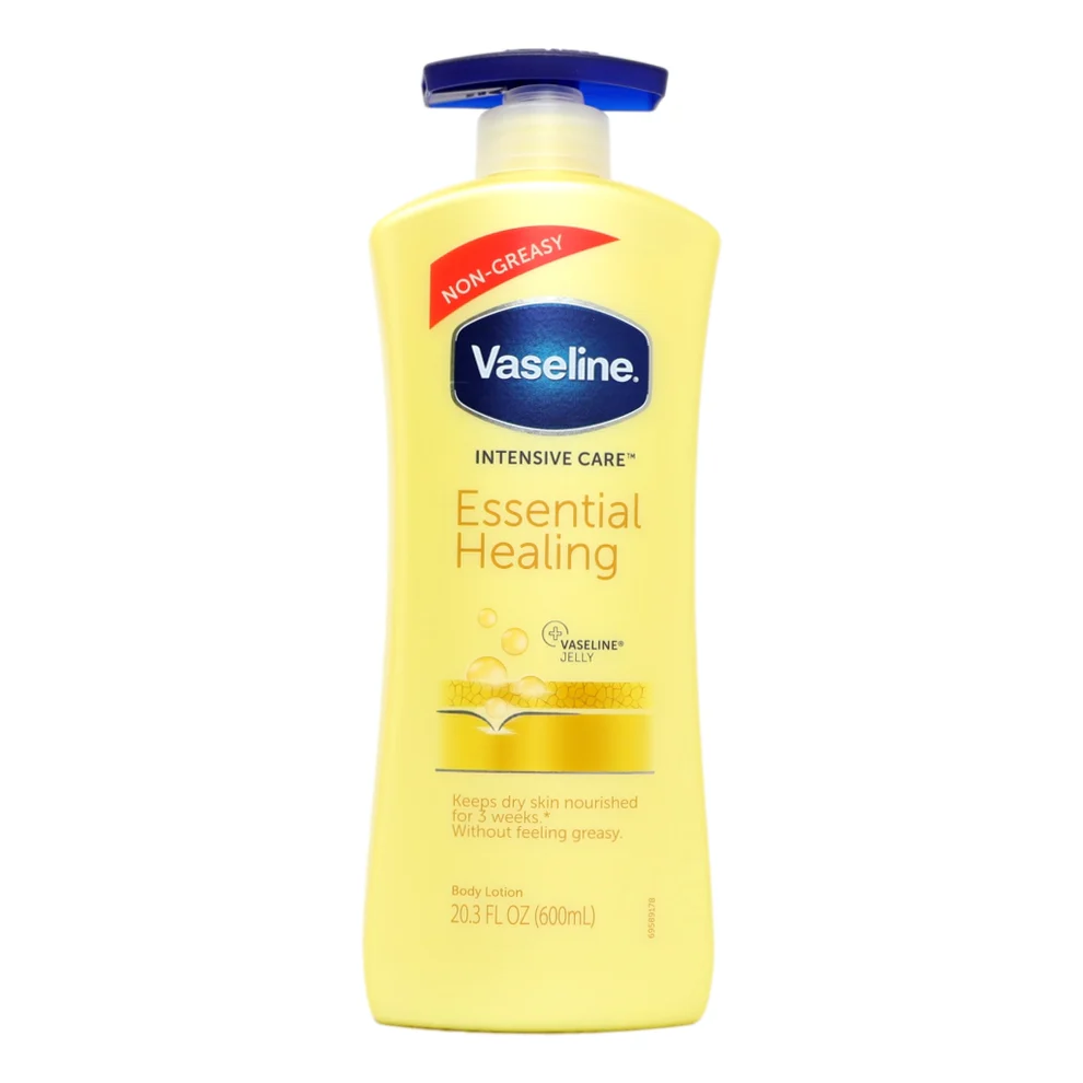 Vaseline Intensive Care Essential Healing yellow body lotion 600mL pump bottle