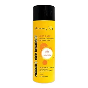 Sunny Isle Kids Care Moisture-Rich Leave-In Detangler 8oz yellow bottle