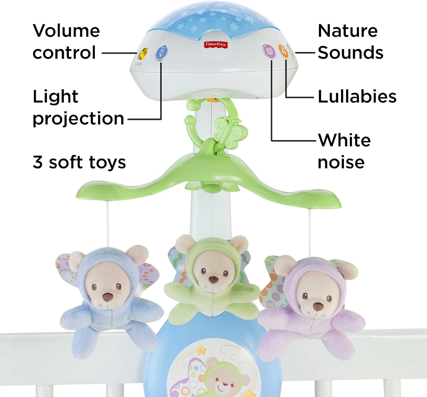Fisher-Price Butterfly Dreams 3-in-1 Projection Mobile (Model CDN41) — photo 7