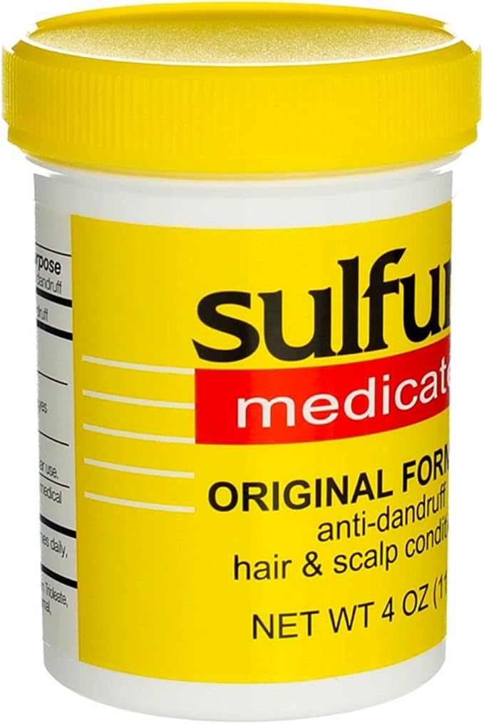 Sulfur8 Medicated Original Formula anti-dandruff hair and scalp conditioner 100ml yellow jar