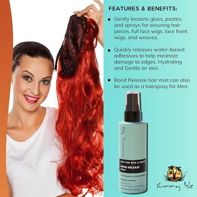 Sunny isle Just for Wig, Weave, Braid, & Extensions - Bond Release Spray 118ml — photo 4