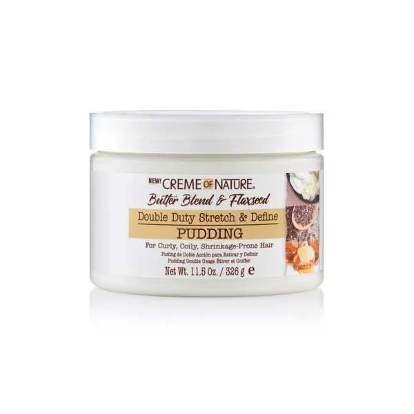 Creme of Nature Butter Blend Flaxseed Double Duty Stretch Define Pudding 11.5oz