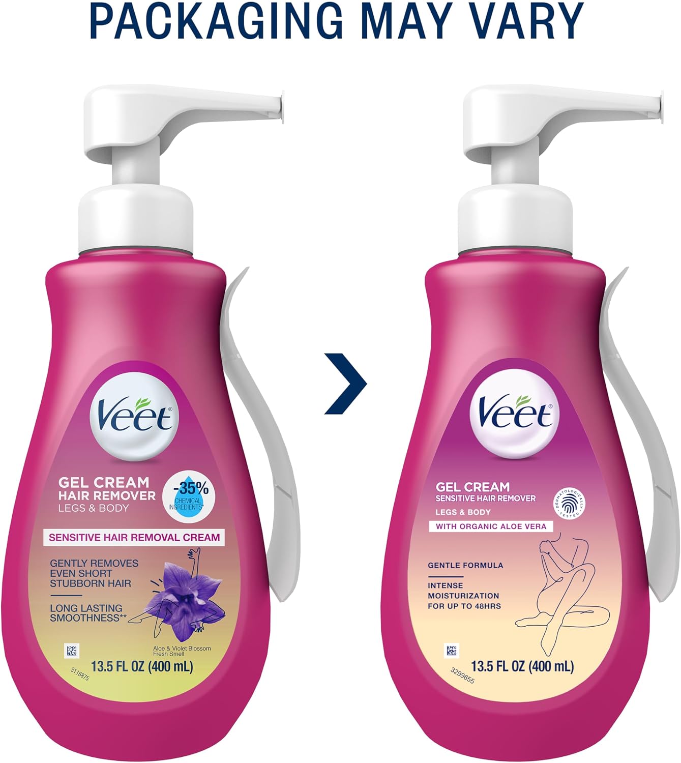 Veet Sensitive Skin Hair Removal Gel Cream (with Organic Aloe Vera & Vitamin E) 13.5 fl oz (400 ml). — photo 6