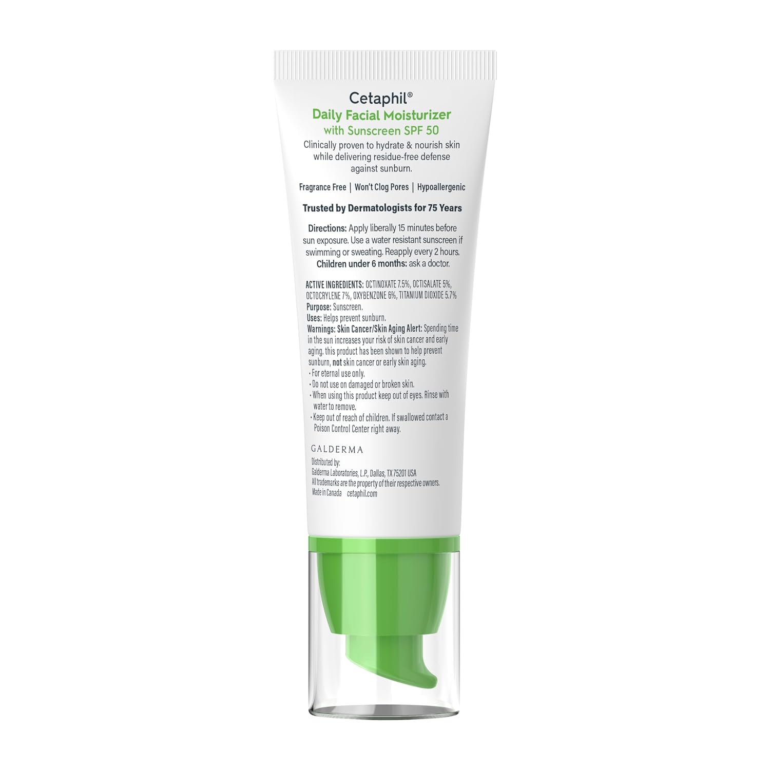 Cetaphil Daily Facial Moisturizer SPF 50, Fragrance-Free, 1.7oz, 2ct | Pack Of 2, Spf 50 Sun Protection, Dry To Normal Skin, Dermatologist Recommended,.. — photo 2