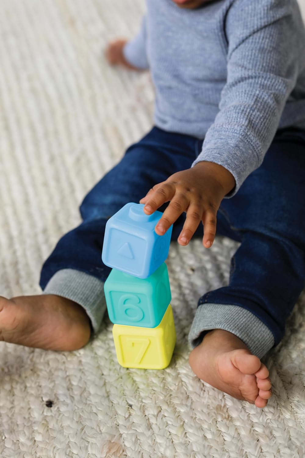 Infantino Squeeze & Stack Soft Baby Block Set — photo 4