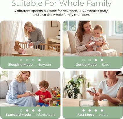 Momcozy Gentle Baby Electric Nail Trimmer / File Kit in White/Green — photo 6