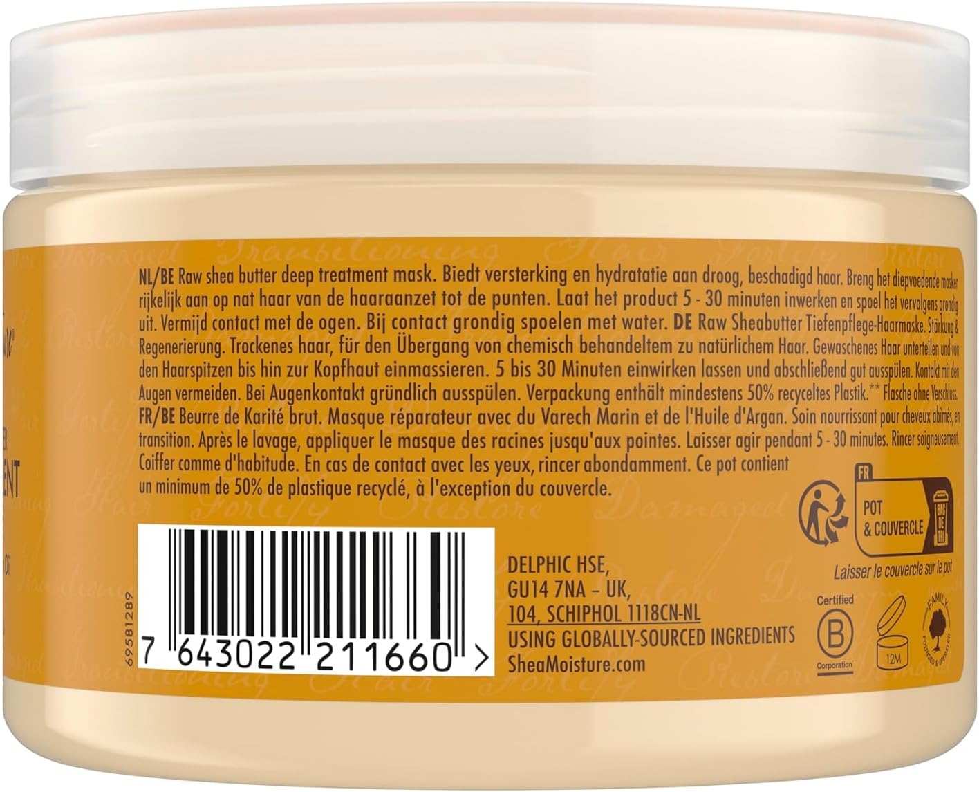 Shea Moisture Raw Shea Butter Deep Treatment Masque (12 oz / 354 ml). — photo 3