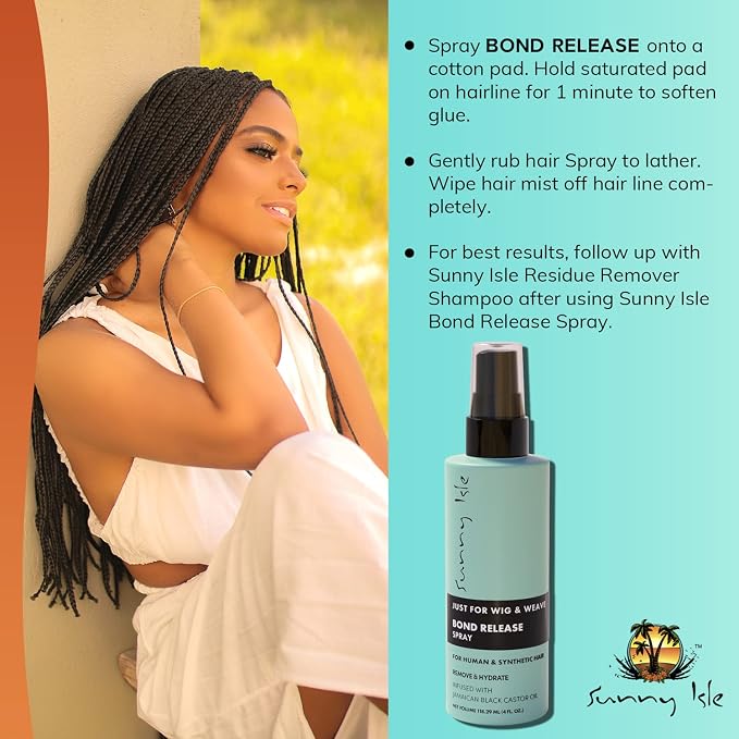 Sunny isle Just for Wig, Weave, Braid, & Extensions - Bond Release Spray 118ml — photo 3