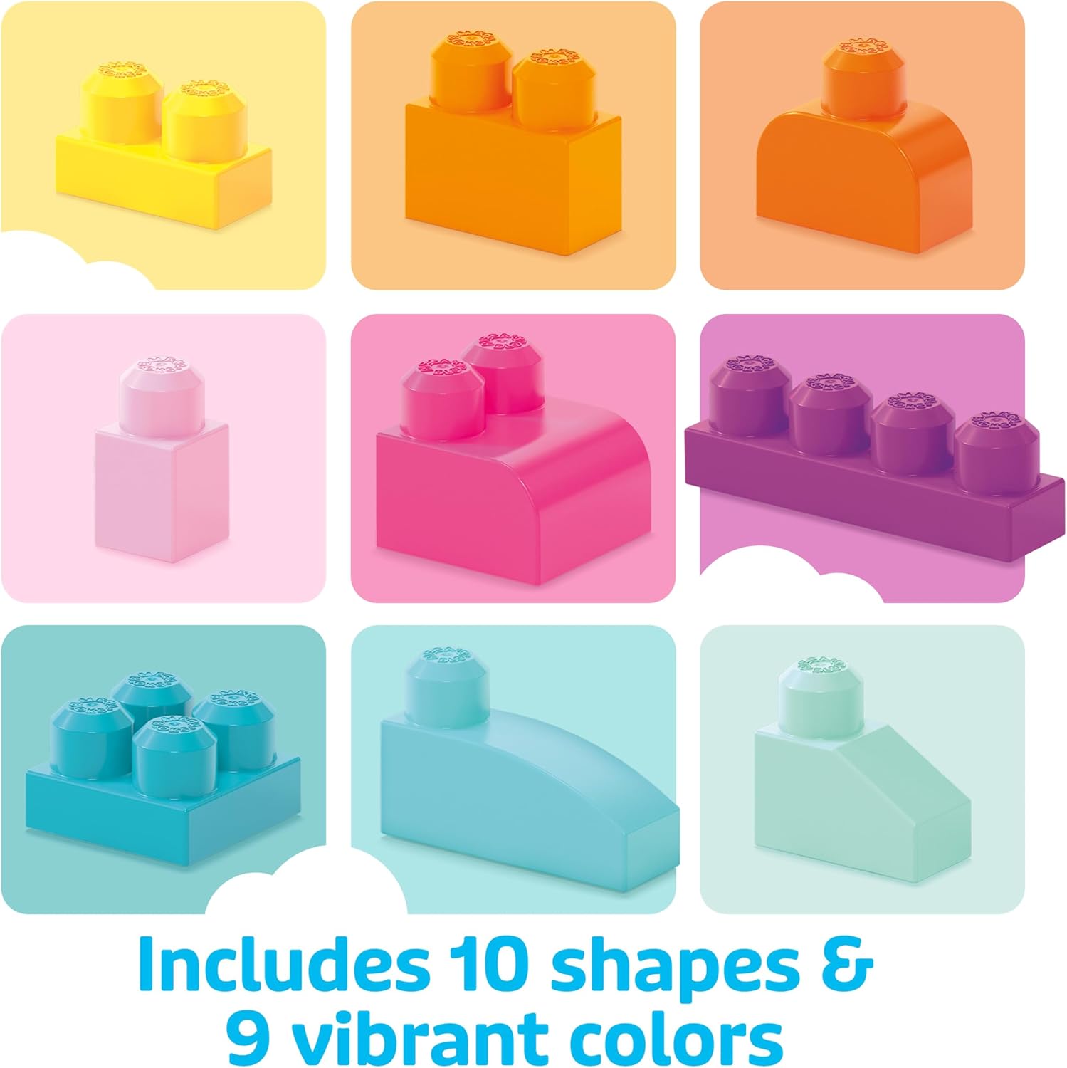 MEGA BLOKS First Builders Big Building Bag (60-Piece Pink / Trendy) — photo 3