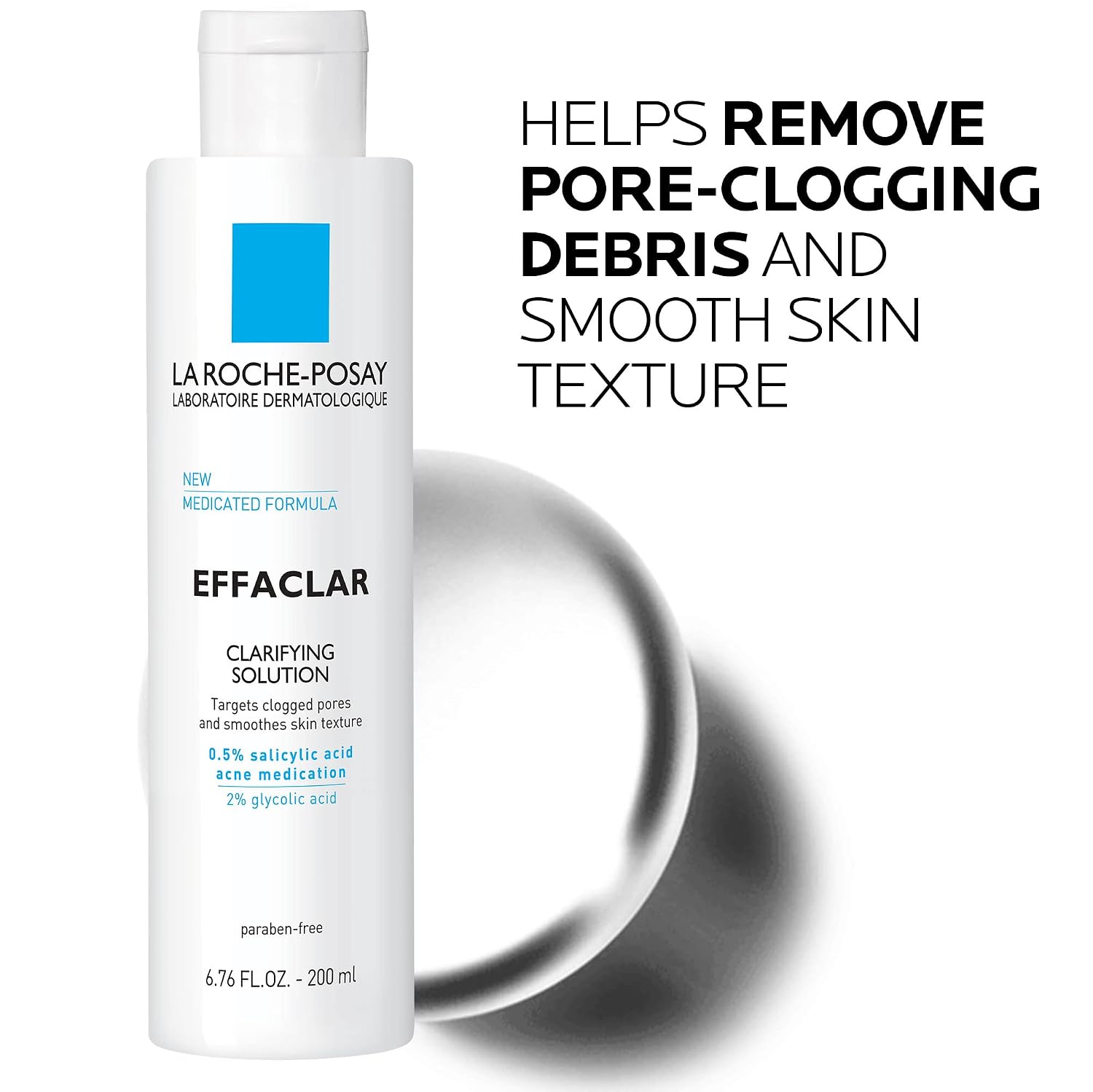 La Roche-Posay Effaclar Clarifying Solution Salicylic Acid Toner, 6.7oz | Gentle exfoliating toner with glycolic acid refines pores, unclogs pores &... — photo 3