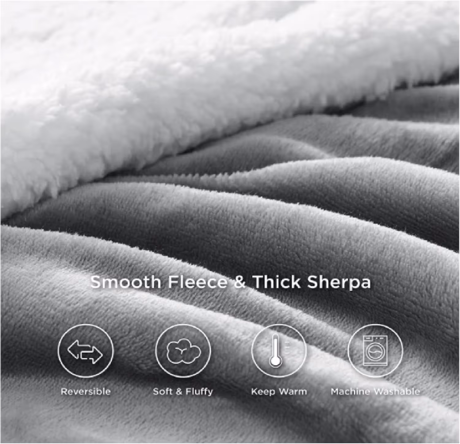 White Pearl Polar Fleece Blanket (Double size) — photo 3