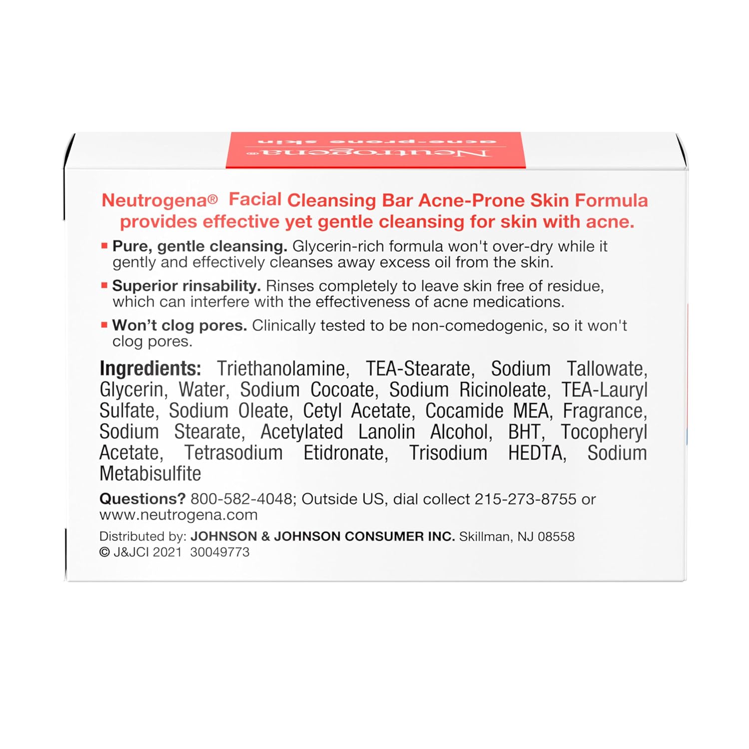 Neutrogena Cleansing Bar Treatment for Acne Prone Skin, 3.5 oz โ photo 2
