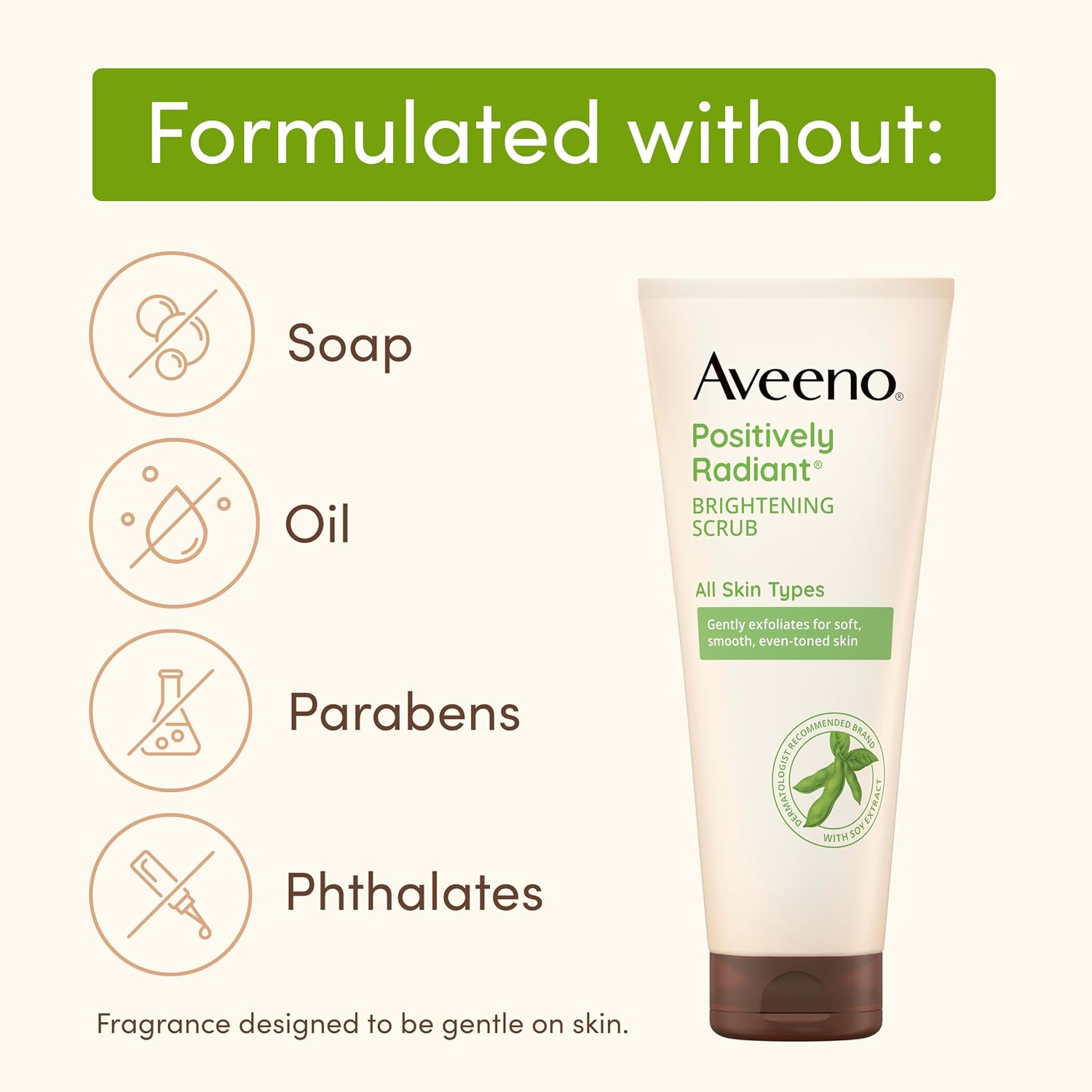 Aveeno Positively Radiant Skin Brightening Exfoliating Daily Face Scrub (2 oz / 56.7 g). — photo 3