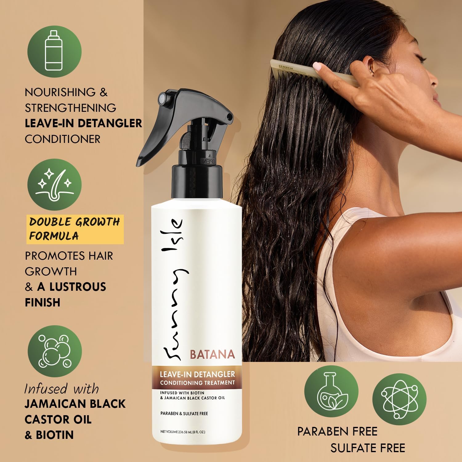 Sunny Isle CBD Leave-In Detangler (8 fl. oz / 237 ml). — photo 6