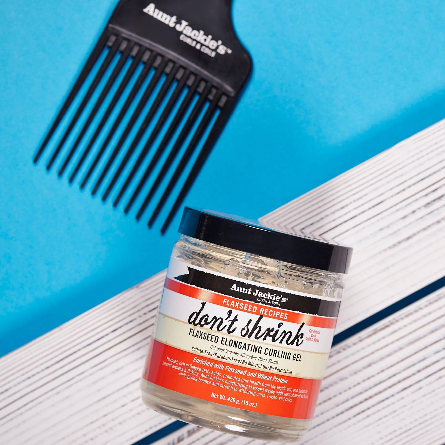 Aunt Jackie's Don't Shrink Flaxseed Elongating Curling Gel (15 oz / 426ml). — photo 4