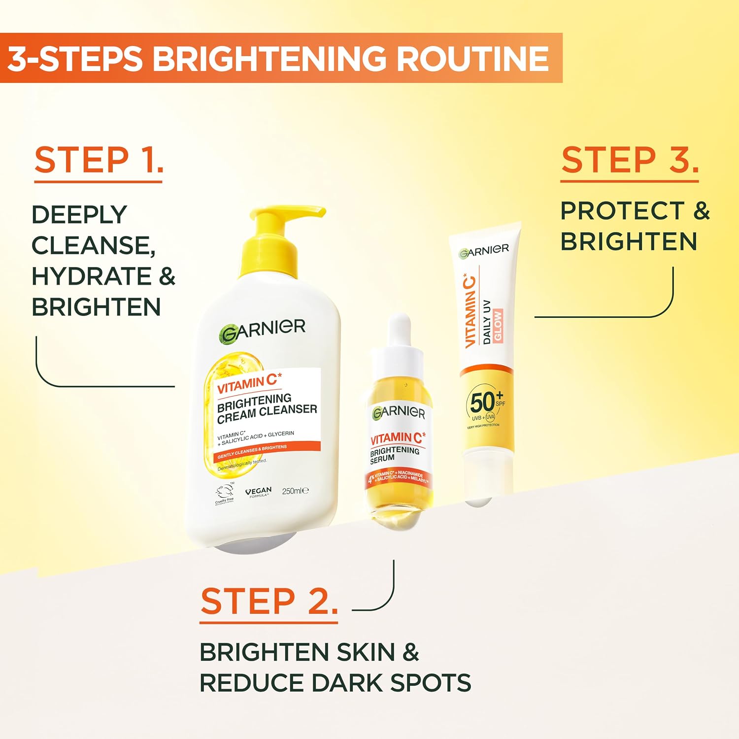 Garnier SkinActive Vitamin C Brightening Cream Cleanser (250ml). — photo 5