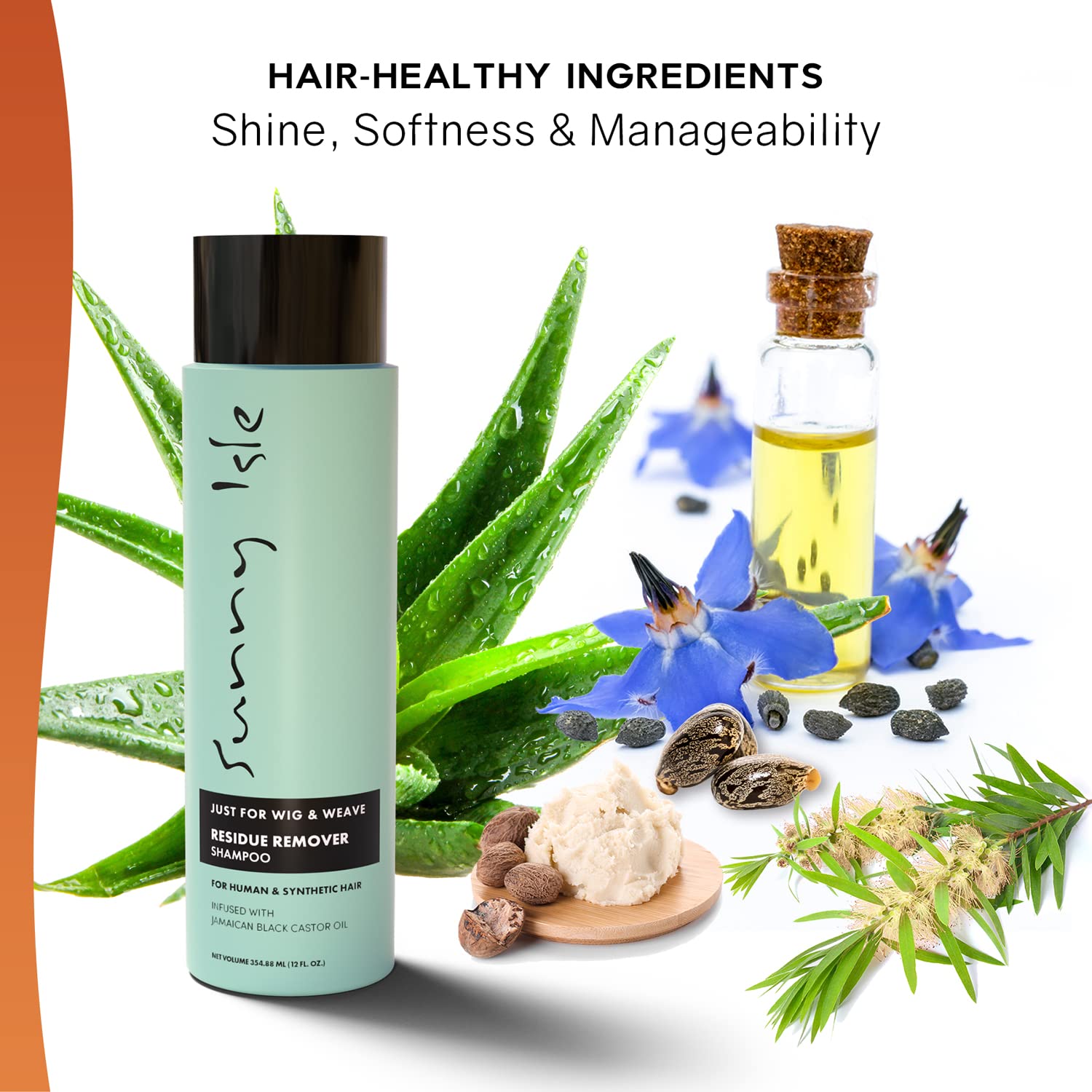 Sunny Isle Just For Wig, Weave, Braid & Extensions Residue Remover Shampoo (8oz / 240ml — photo 3