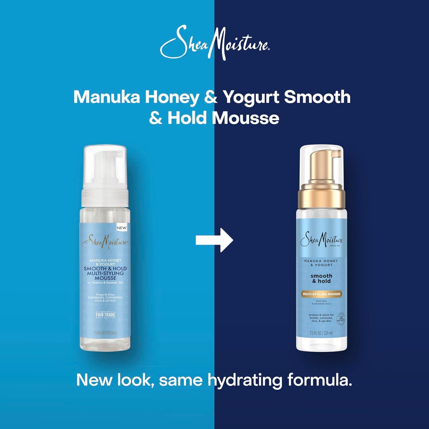 SheaMoisture Manuka Honey & Yogurt Smooth & Hold Multi-Styling Hair Mousse 7.5 oz