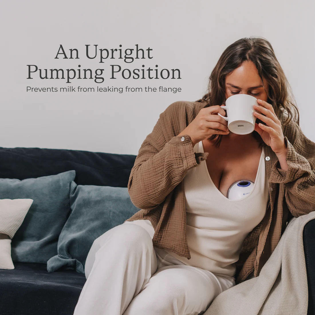 Lansinoh wearable double pump single white breast pump device